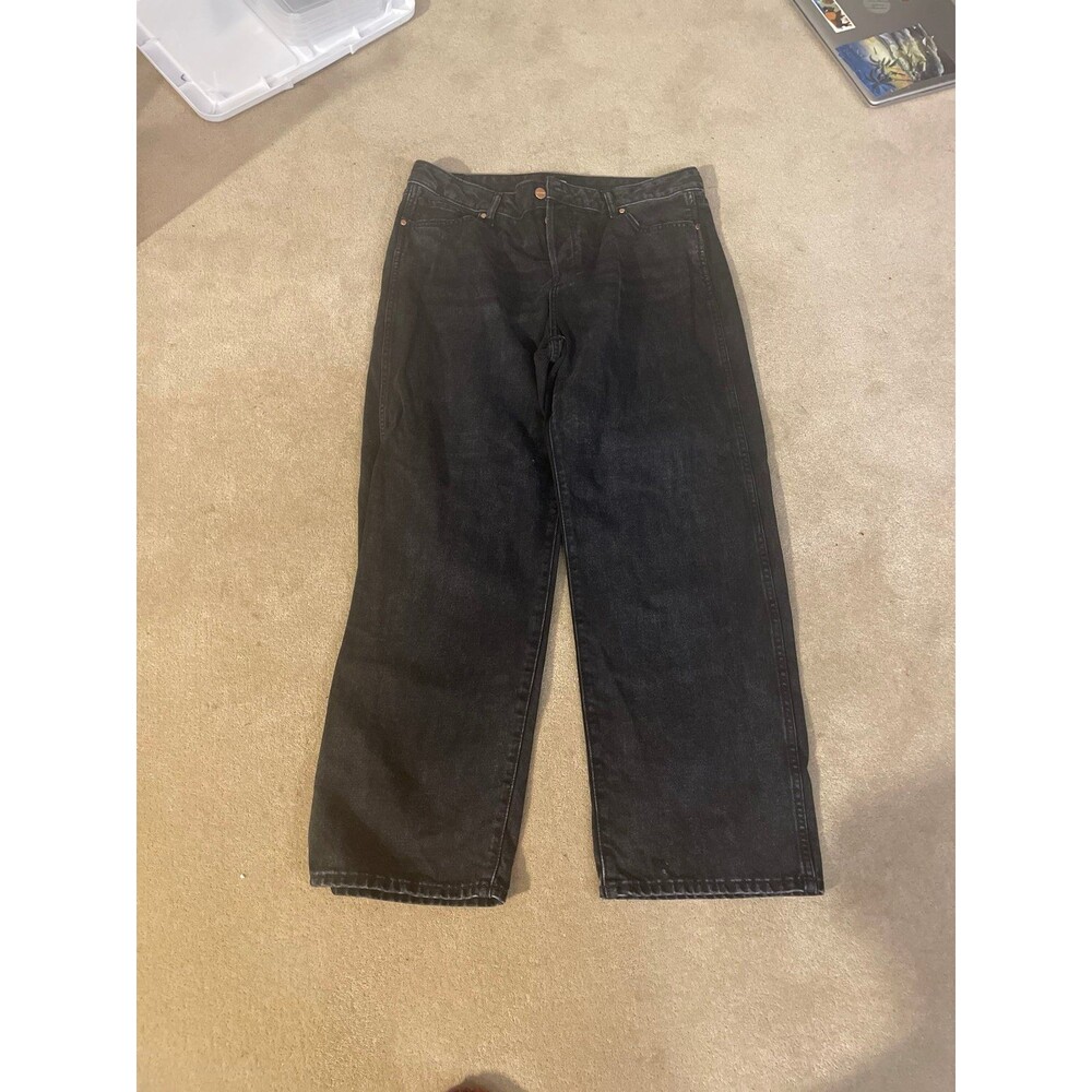 Black Express relaxed straight low rise jean